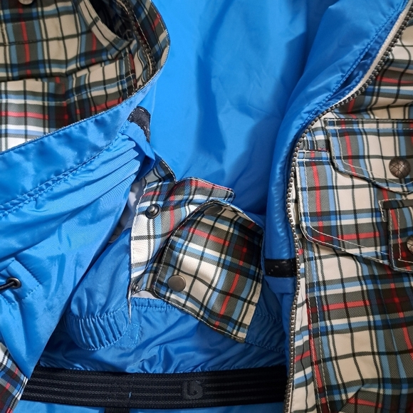 BURTON DRYRIDE multi plaid check SNOWBOARD ski jacket coat sport coastal lady M - Picture 8 of 13